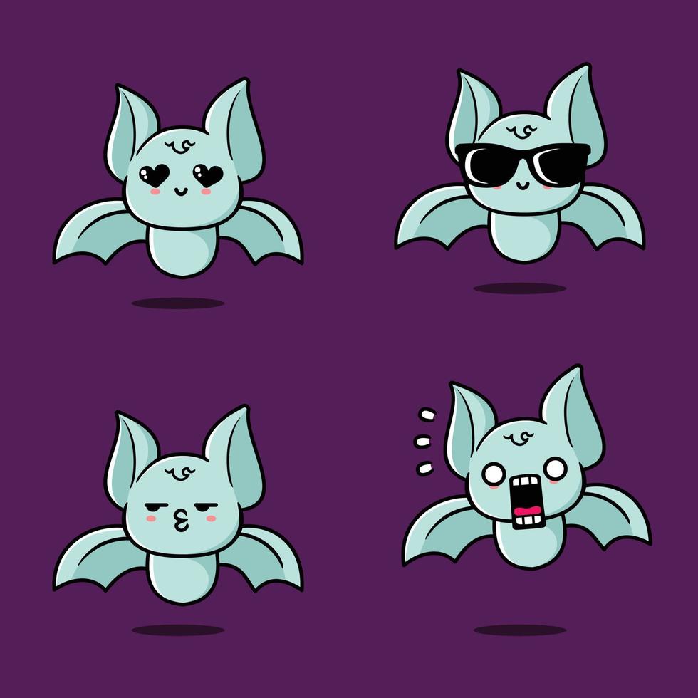 vector illustration of cute bat emoji 19863878 Vector Art at Vecteezy