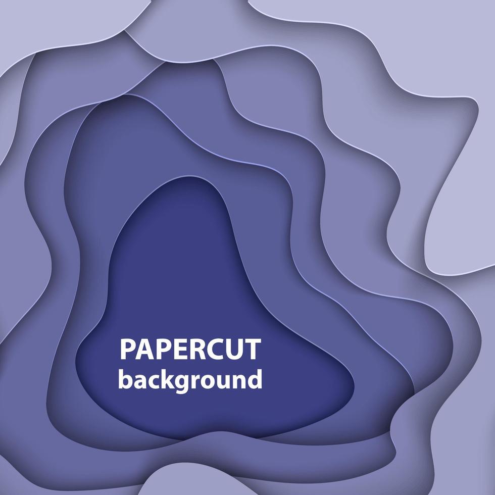 Vector background with violet colorful paper cut shapes. 3D abstract paper art style, design layout for business presentations, flyers, posters, prints, decoration, cards, brochure