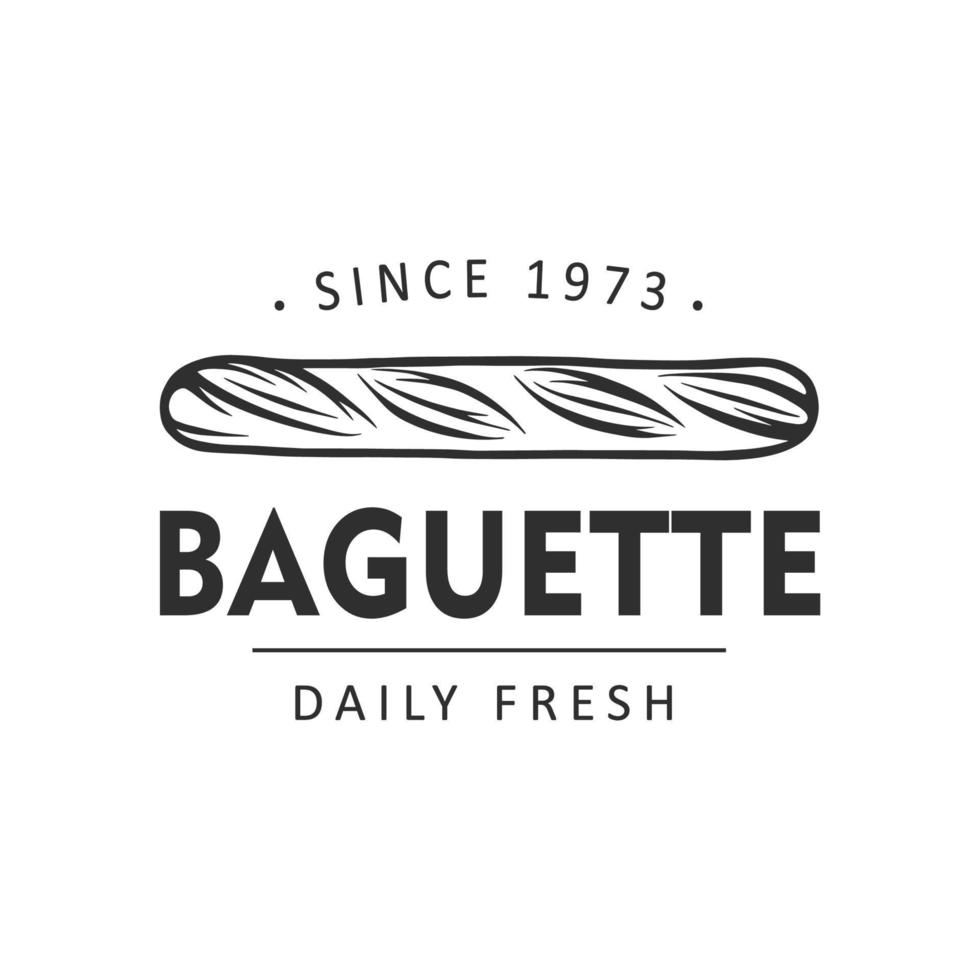 Vintage style bakery shop label, badge, emblem, logo. Monochrome graphic art with engraved design element. Collection of linear graphic on white background. vector