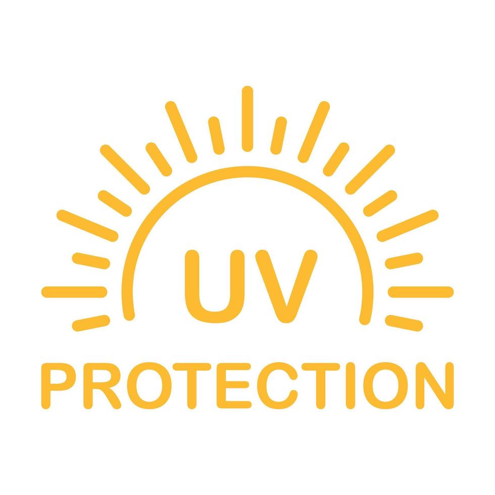 UV radiation protection icon vector solar ultraviolet light symbol for graphic design, logo, website, social media, mobile app, UI illustration.