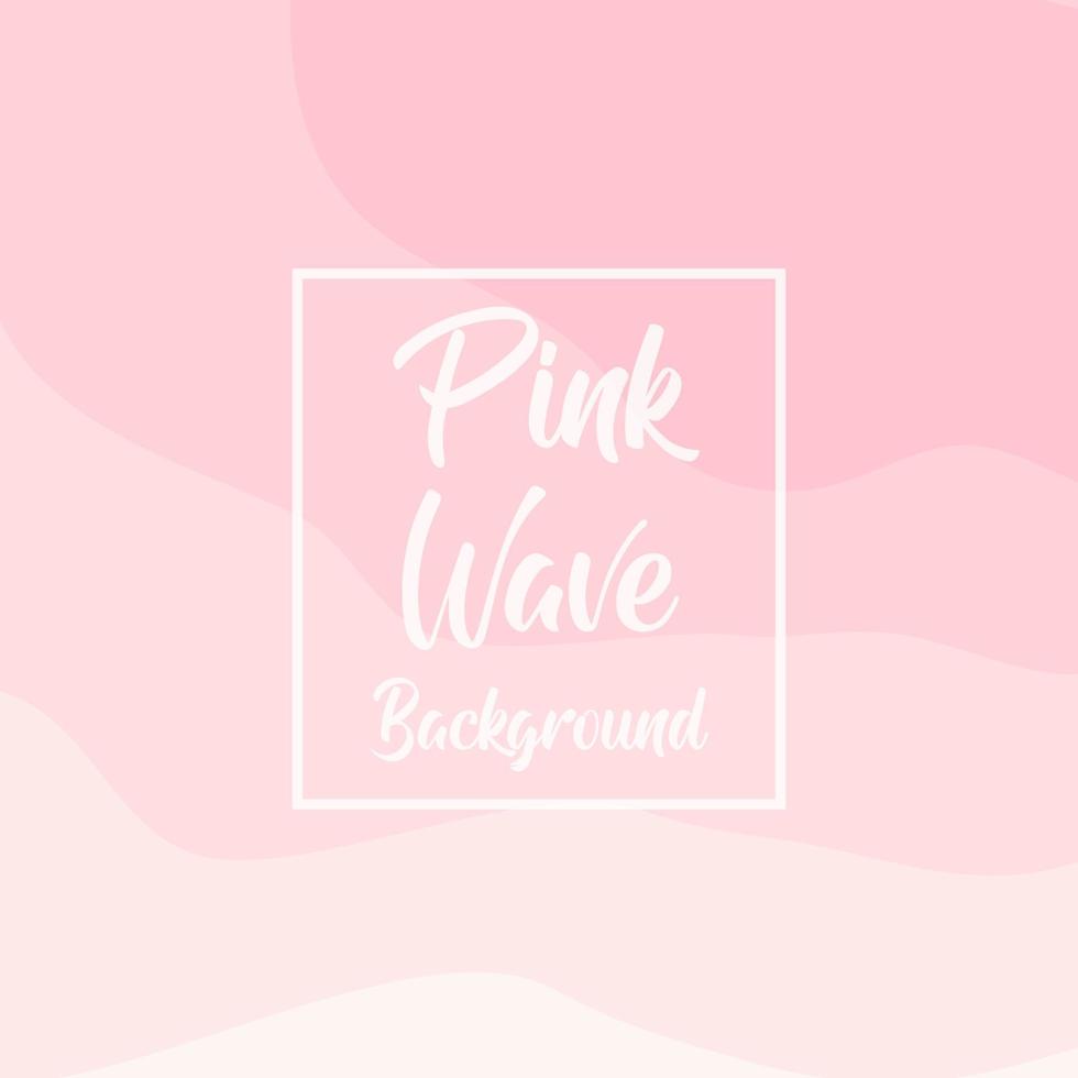 Pink wave background design vector