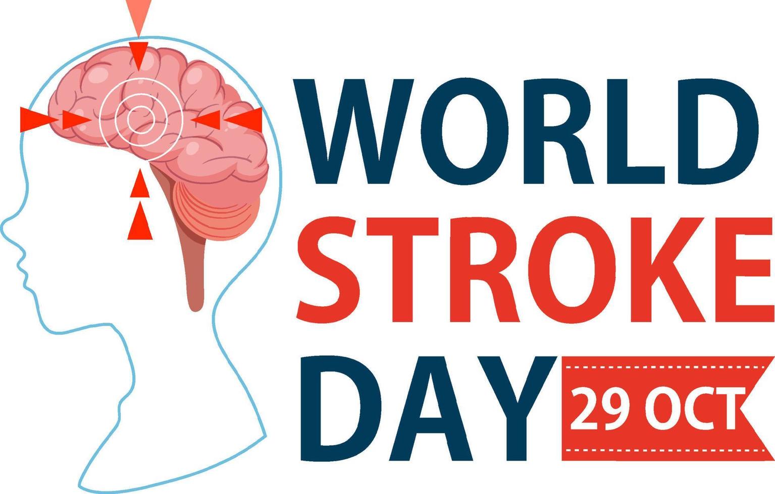 World Stroke Day Banner Design vector