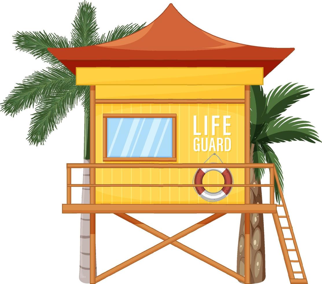 Lifeguard Tower Cartoon Style vector