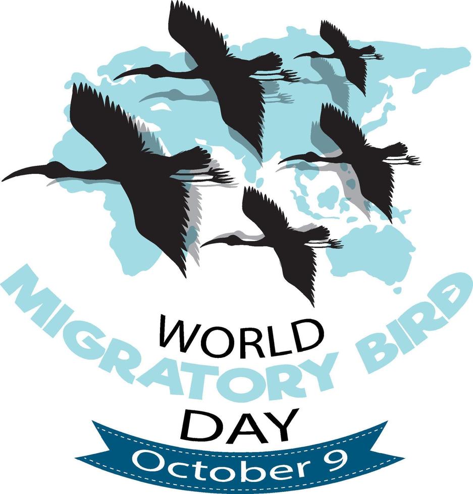 concepto de banner del día mundial de las aves migratorias vector