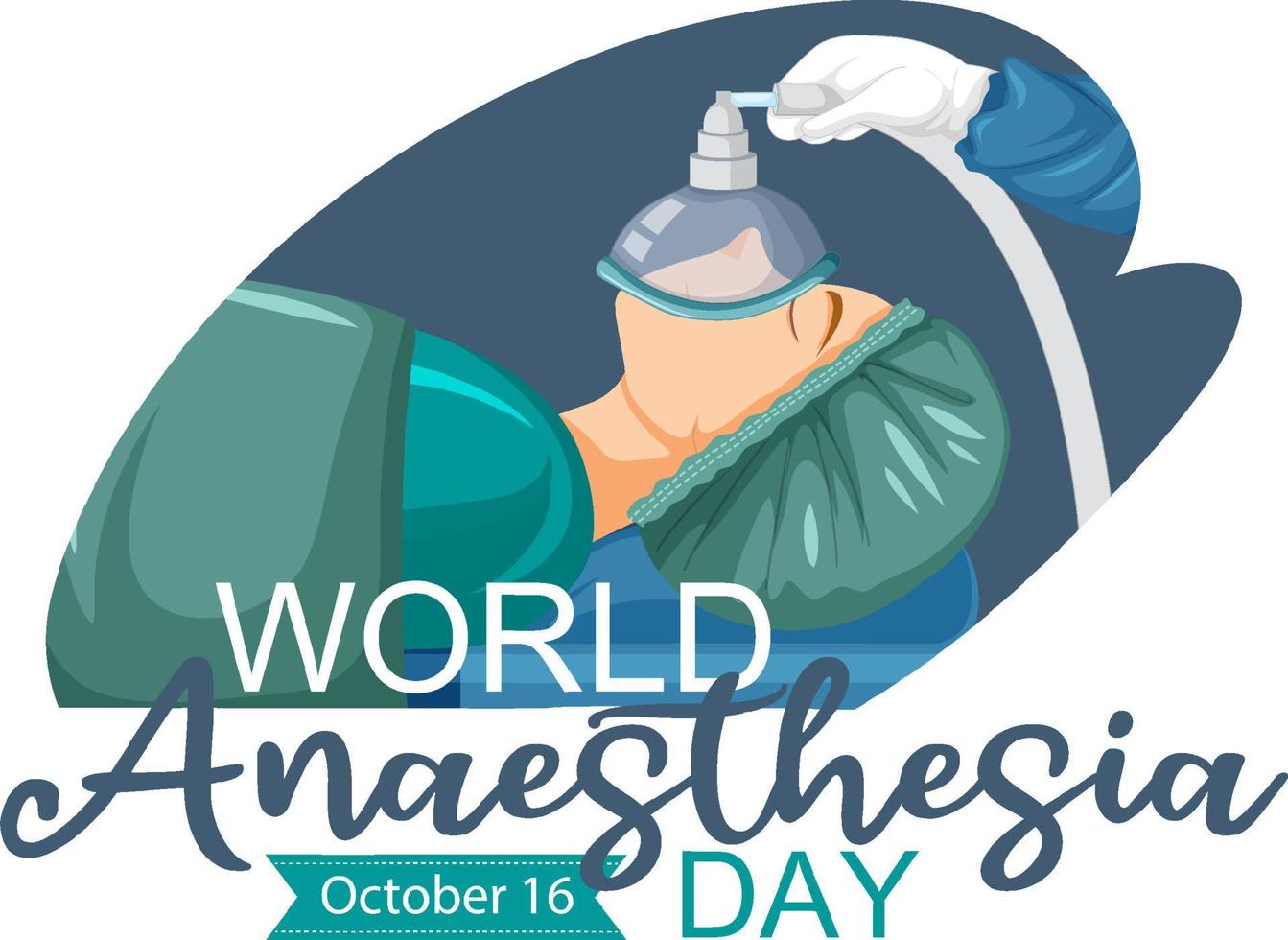 World Anaesthesia Day Logo Concept vector