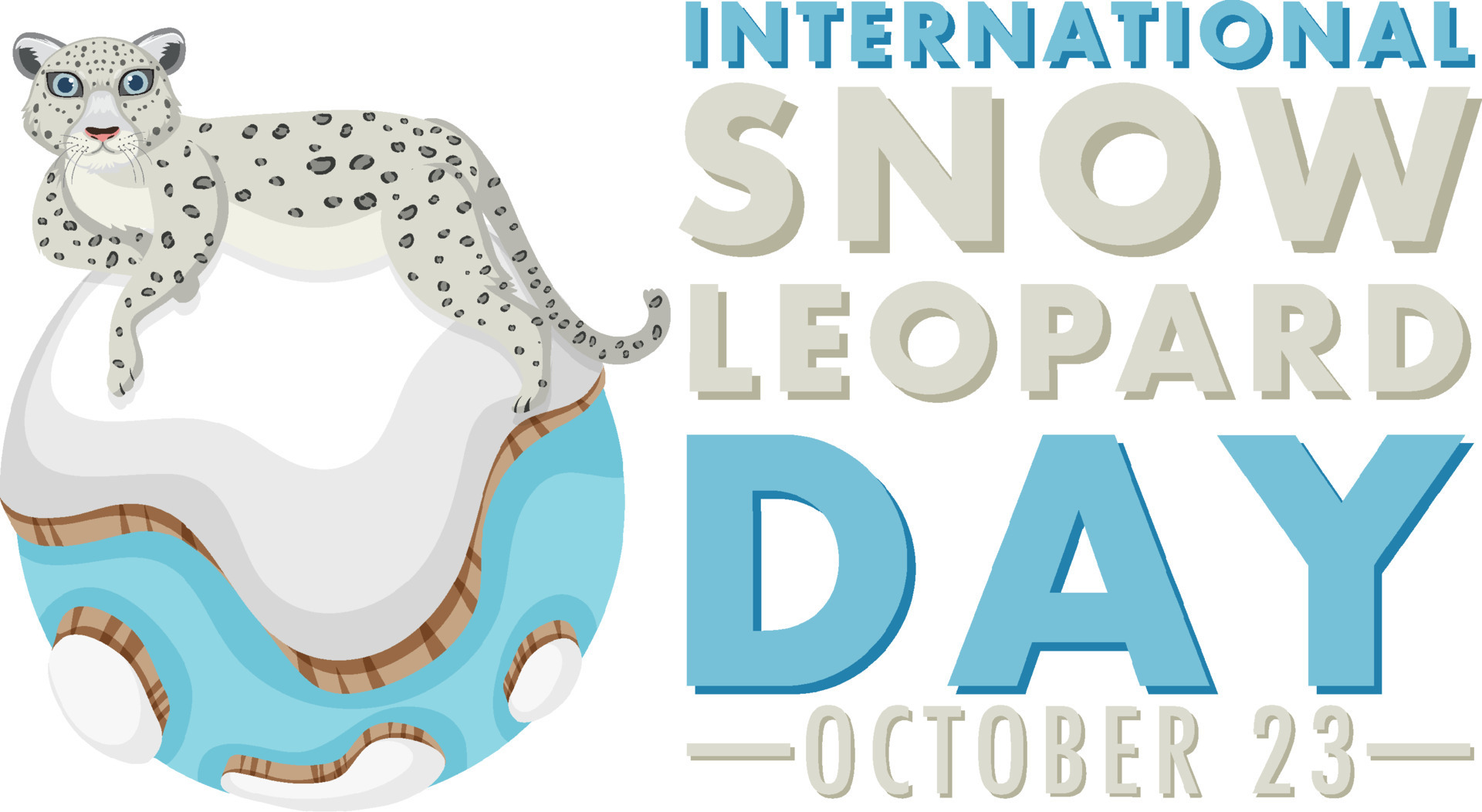 International Snow Leopard Day Banner Design 19864027 Vector Art at