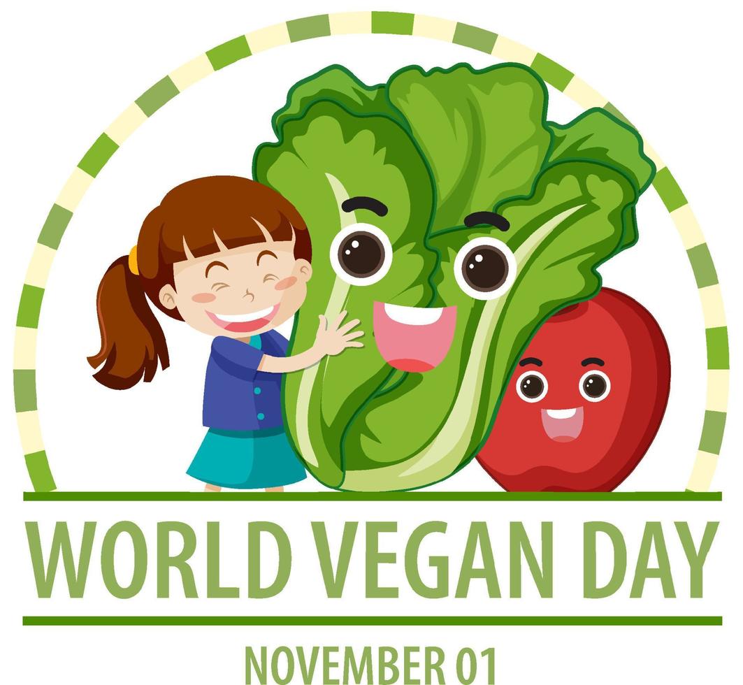 World Vegan Day Logo Design vector