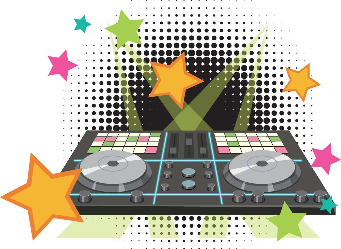 Music DJ controller icon on white background vector