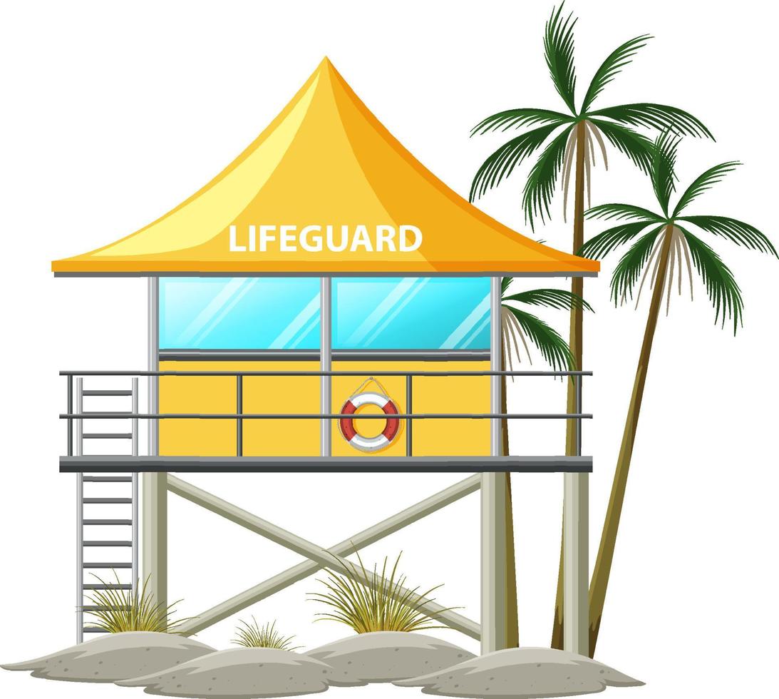 Lifeguard Tower Cartoon Style vector