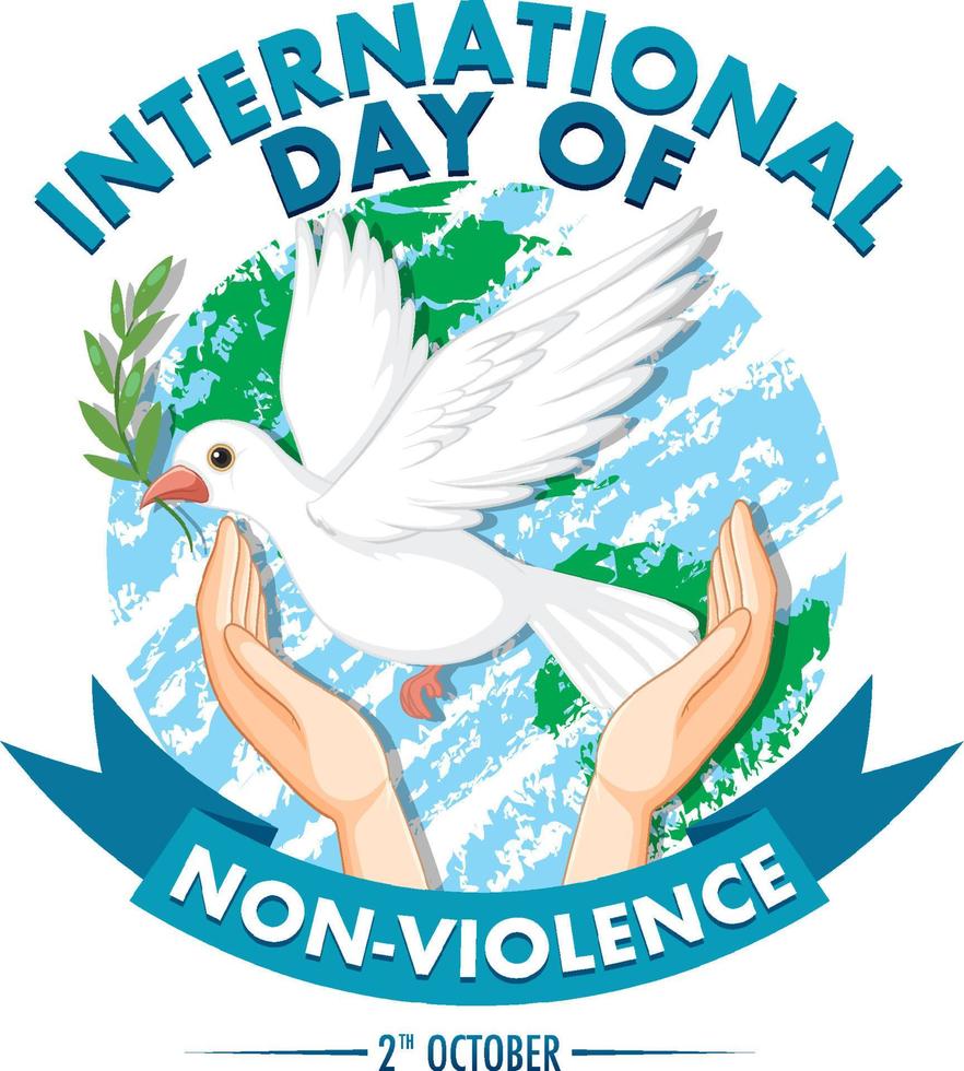 International Day of Non Violence Poster vector