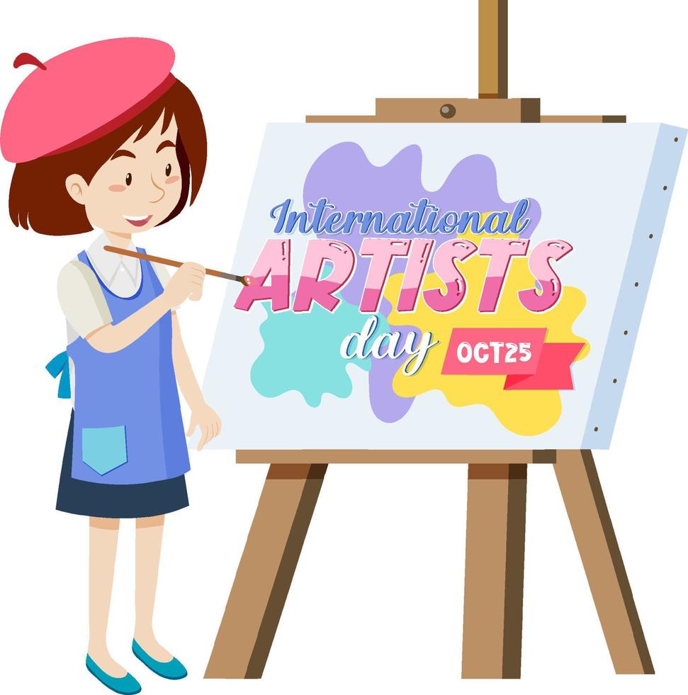 International Artists Day Banner Design vector