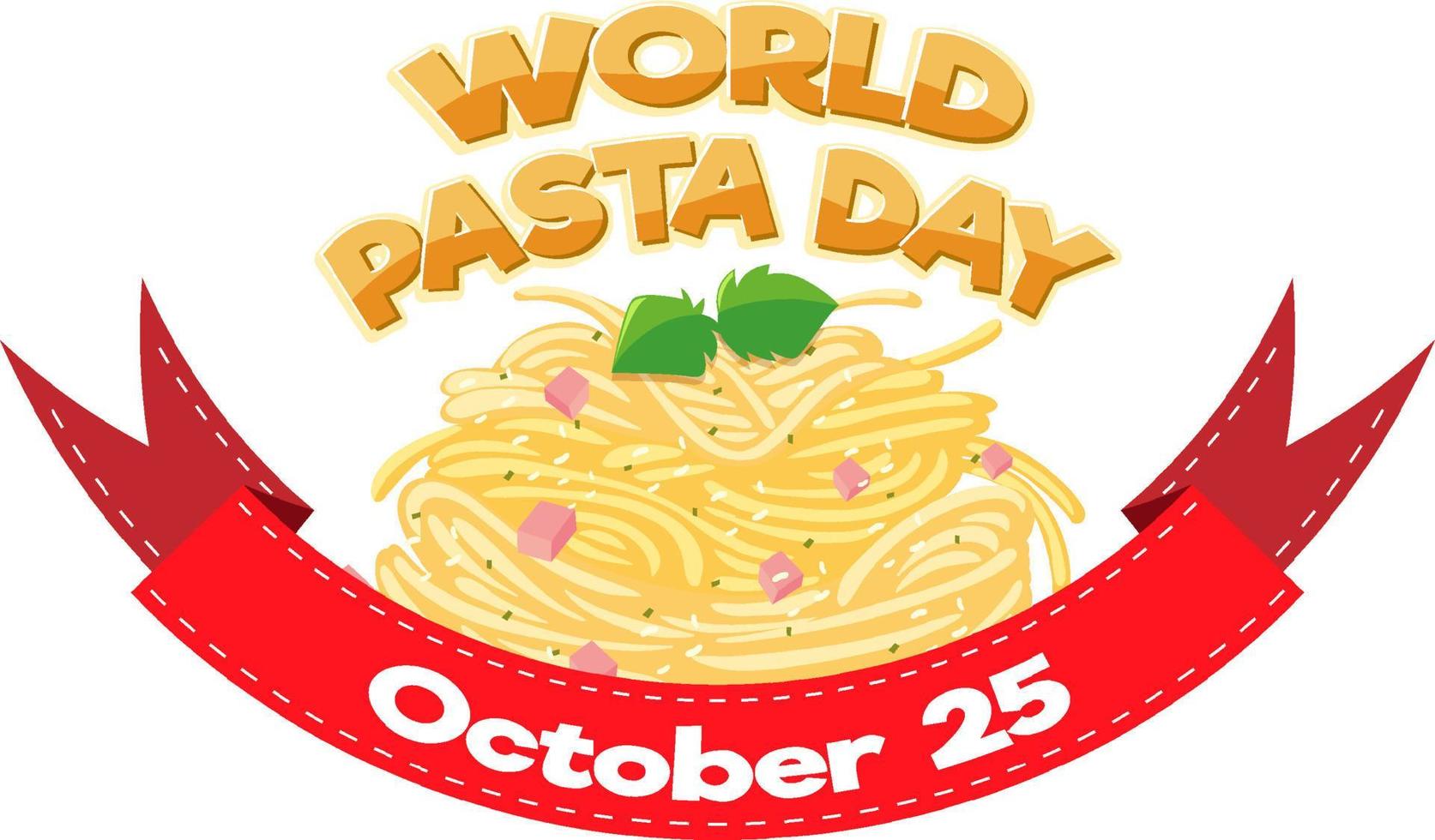 diseño del cartel del día mundial de la pasta vector