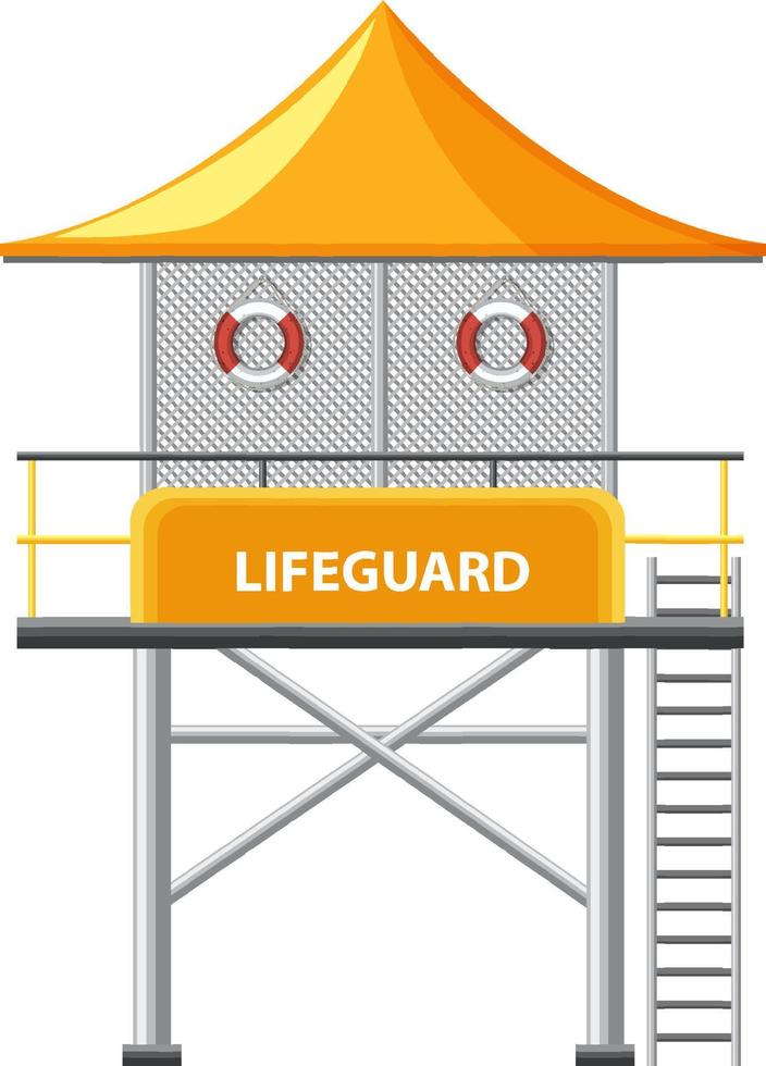 Lifeguard Tower Cartoon Style vector