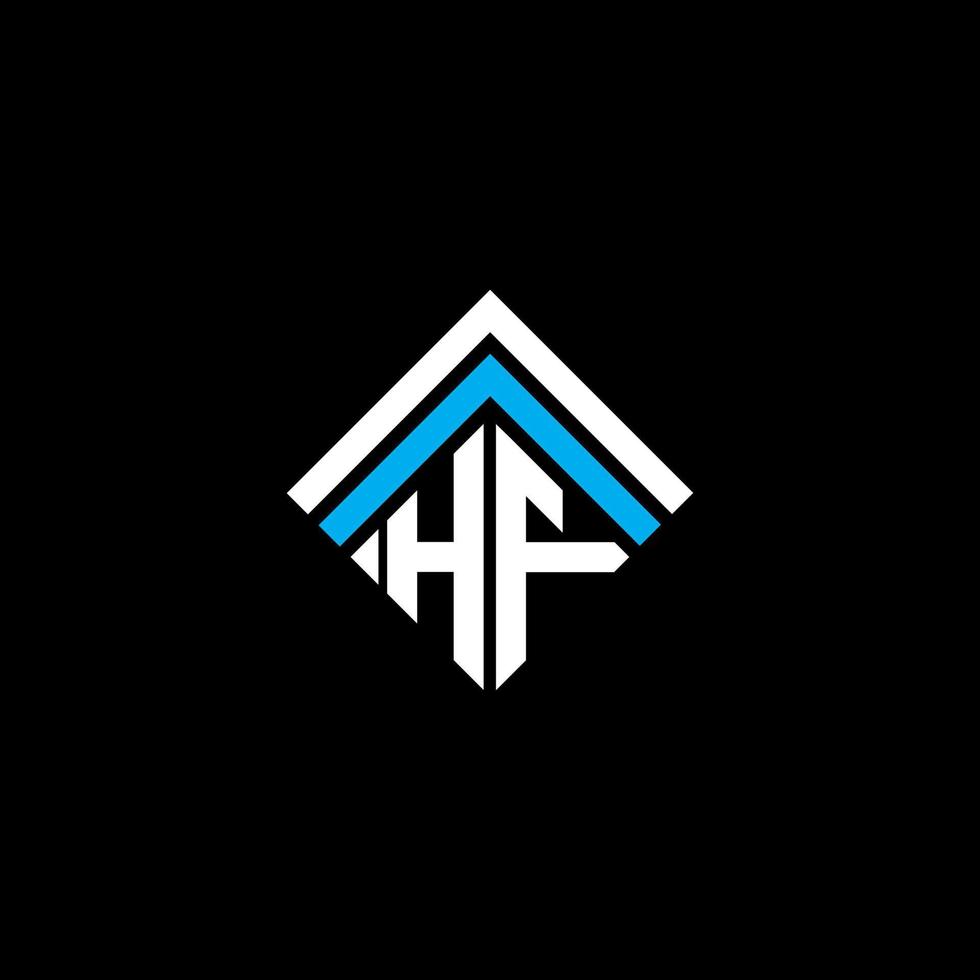 diseño creativo del logotipo de la letra hf con gráfico vectorial, logotipo simple y moderno hf. vector