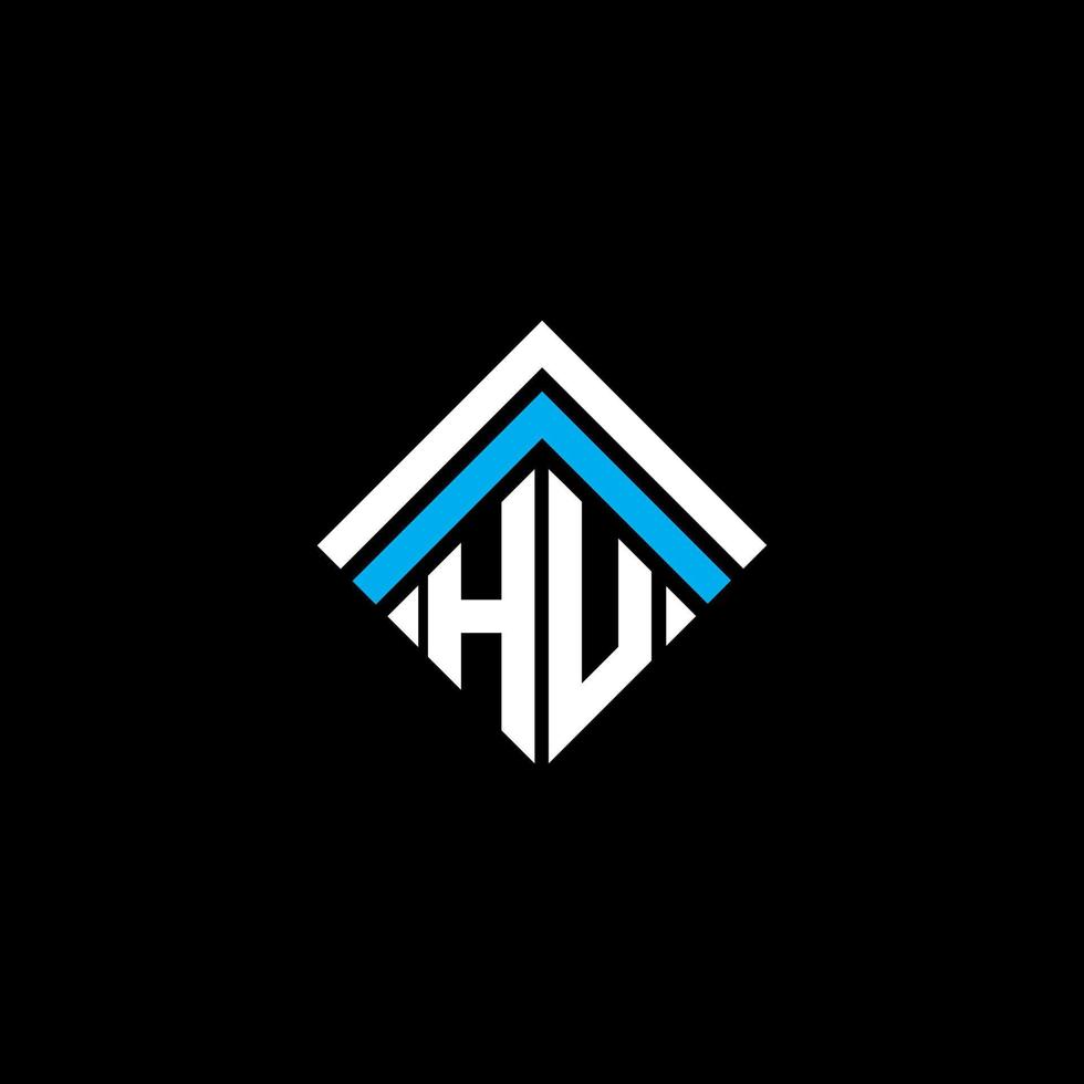 diseño creativo del logotipo de la letra hu con gráfico vectorial, logotipo simple y moderno de hu. vector