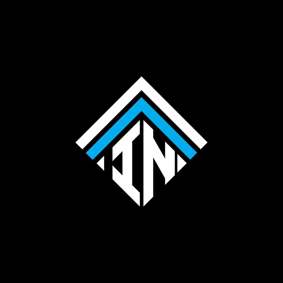 IN letter logo creative design with vector graphic, IN simple and modern logo.