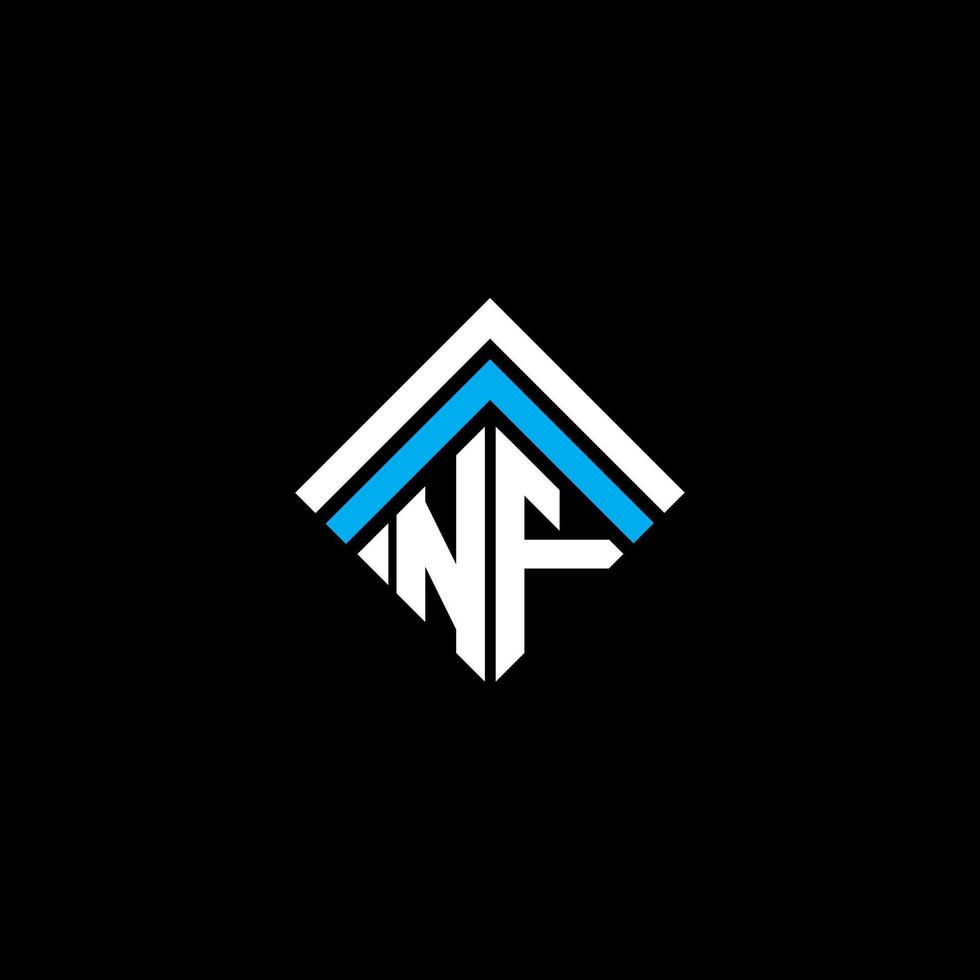 Diseño creativo del logotipo de la letra nf con gráfico vectorial, logotipo simple y moderno de nf. vector