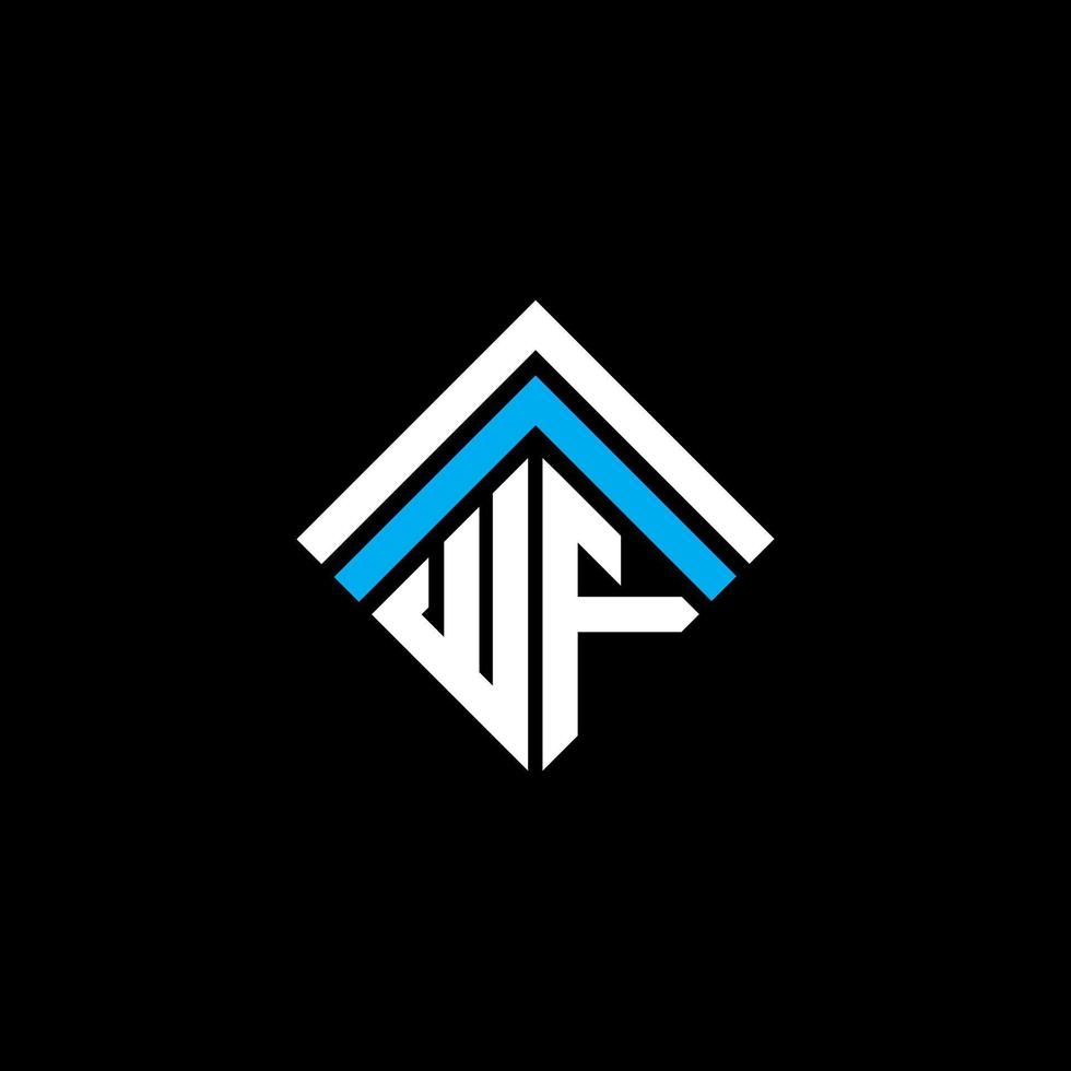 diseño creativo del logotipo de la letra wf con gráfico vectorial, logotipo simple y moderno de wf. vector