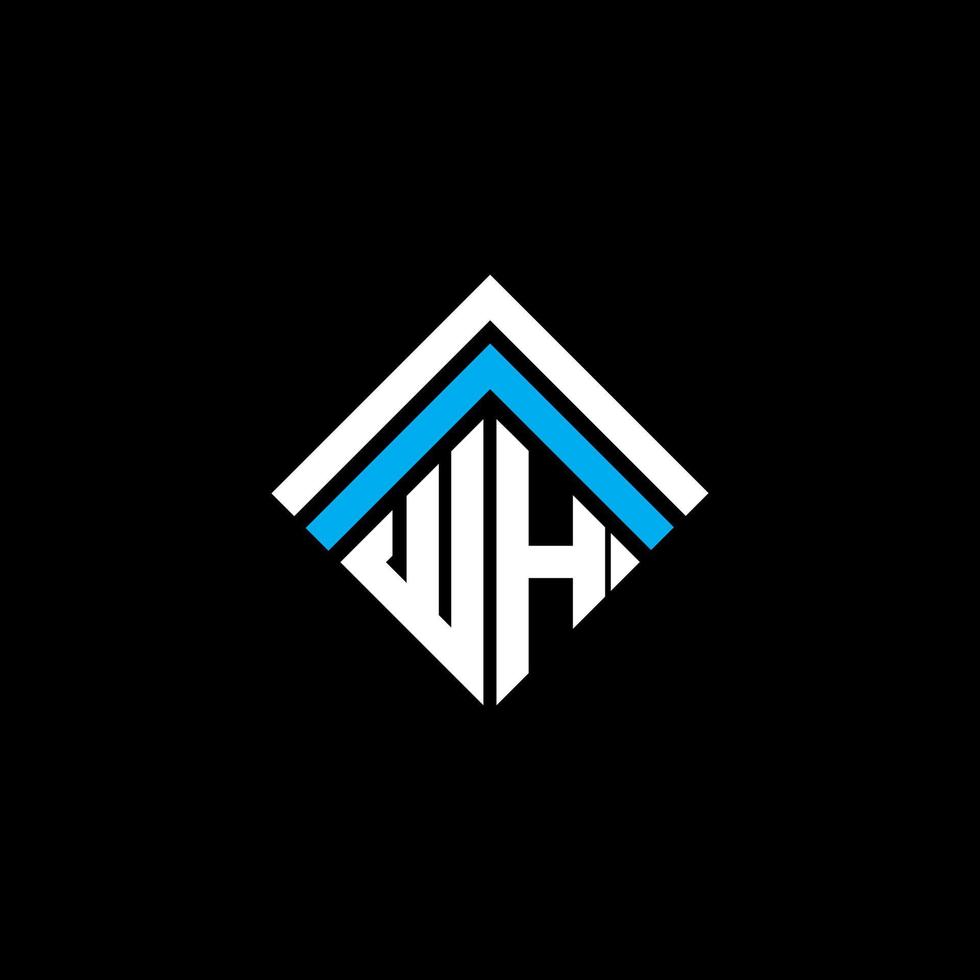 diseño creativo del logotipo de la letra wh con gráfico vectorial, logotipo simple y moderno de wh. vector