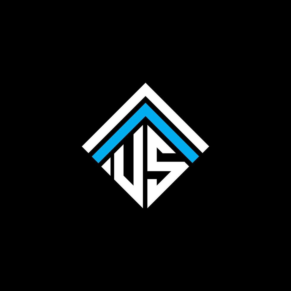 US letter logo creative design with vector graphic, US simple and modern logo.