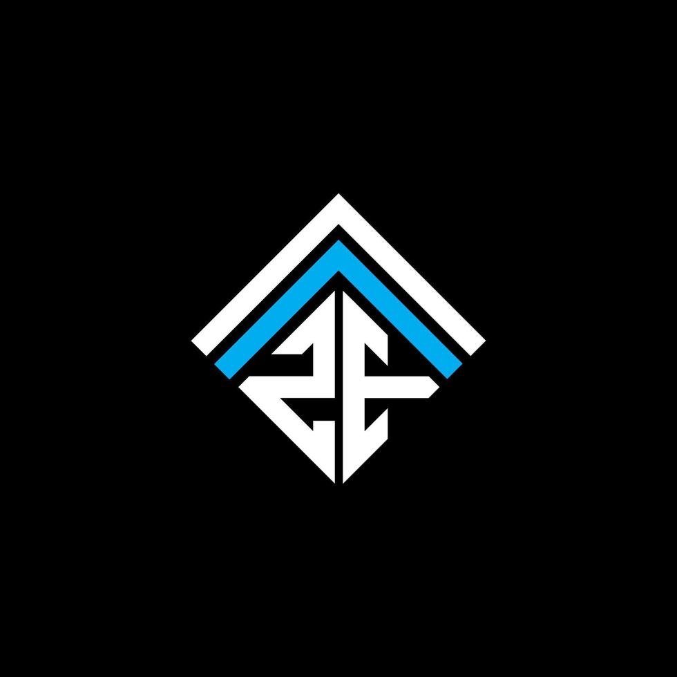 ZE letter logo creative design with vector graphic, ZE simple and modern logo.