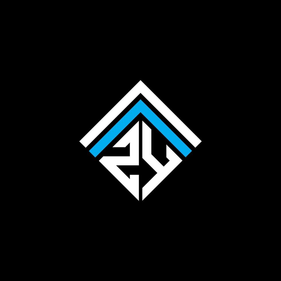 ZY letter logo creative design with vector graphic, ZY simple and modern logo.