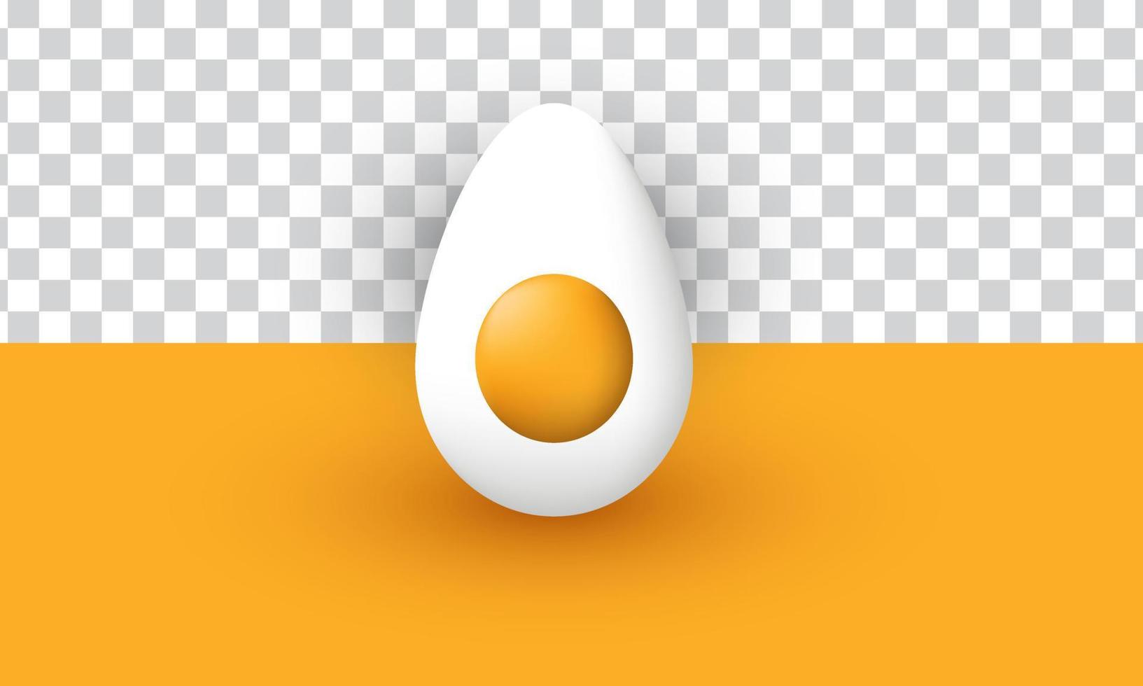 único realista frito huevos estilo 3d diseño aislado en vector