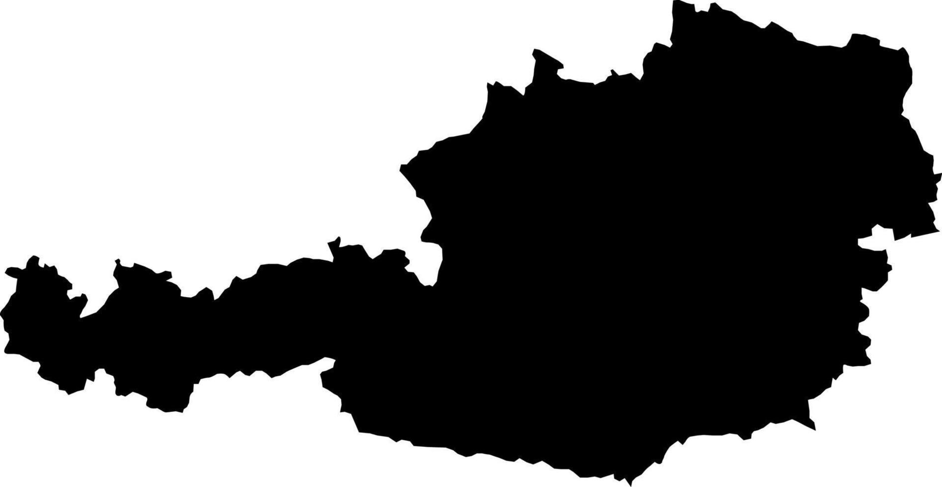 Europe austria map vector map.Hand drawn minimalism style.