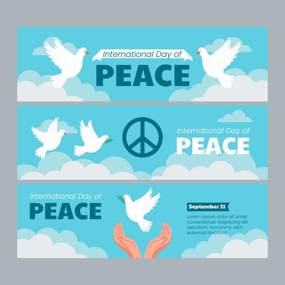 International Day of Peace Banner vector