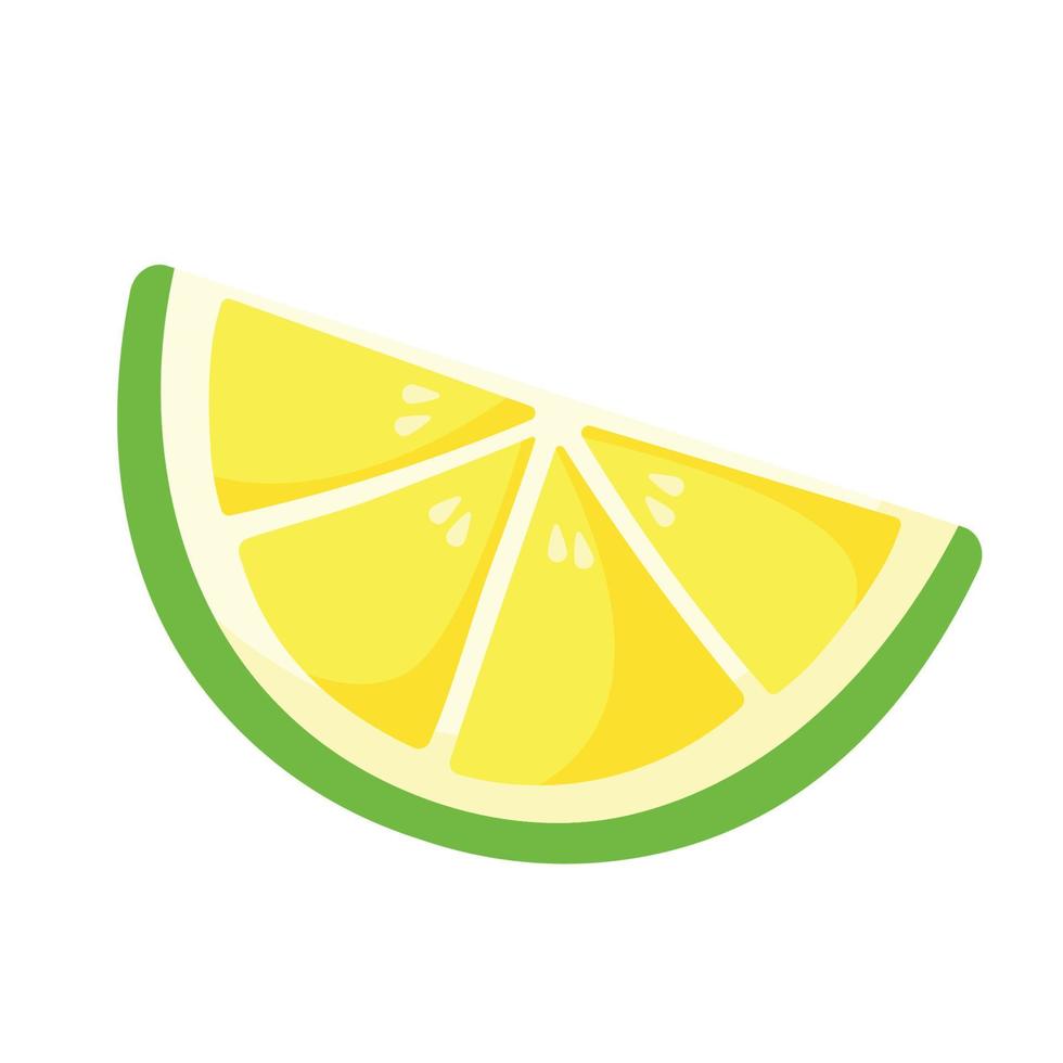 animado Lima rebanadas icono vector para squash y mojito verano bebida ingredientes elemento ilustración