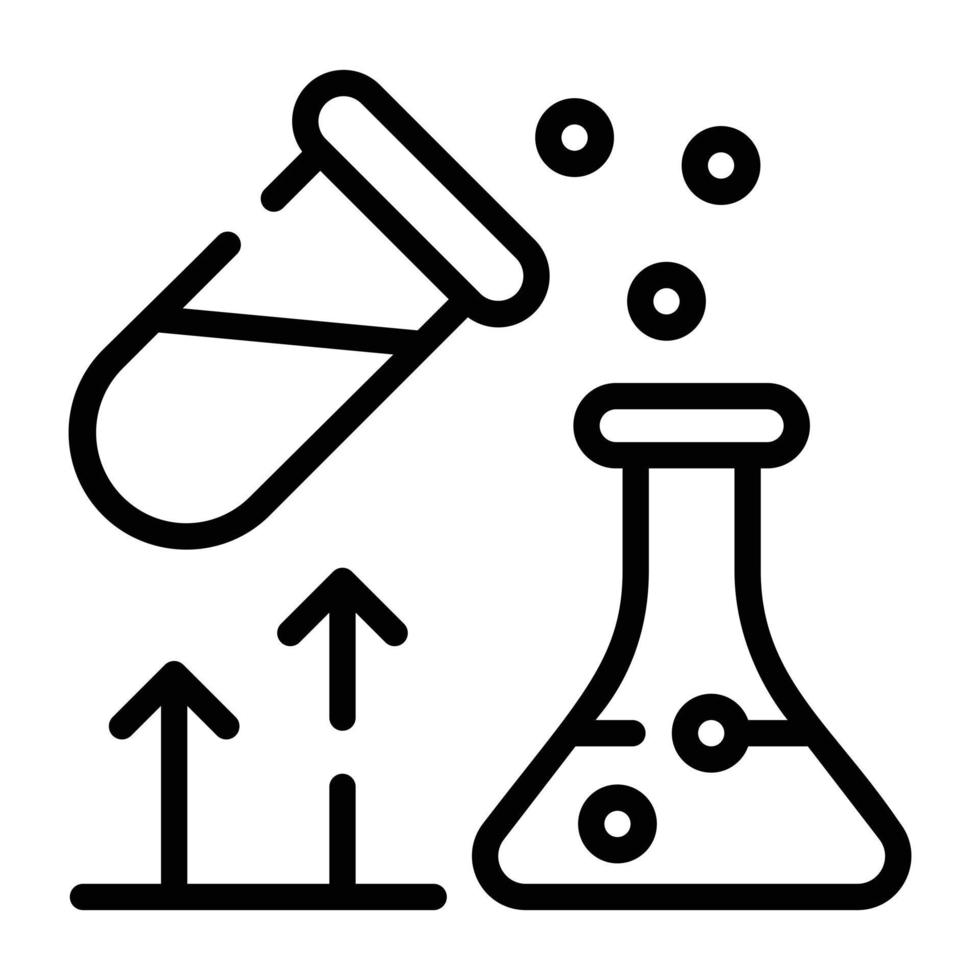 icono de investigación botánica en estilo lineal vector