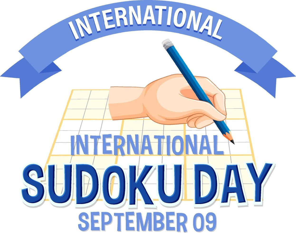 diseño de banner del día internacional del sudoku vector