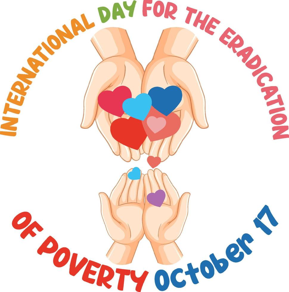 International day for the eradication of poverty vector