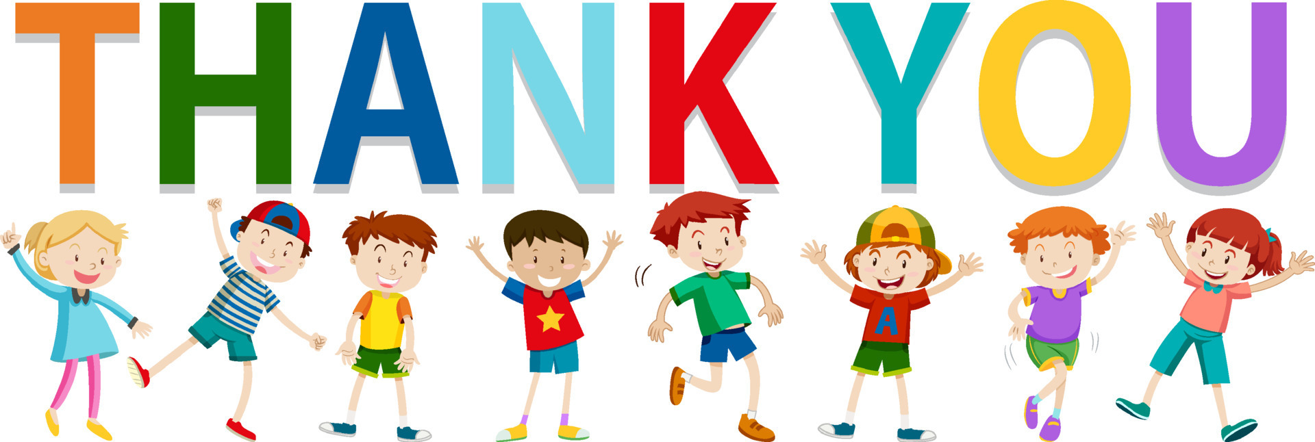 Thank You Kids Vector Art, Icons, and Graphics for Free Download