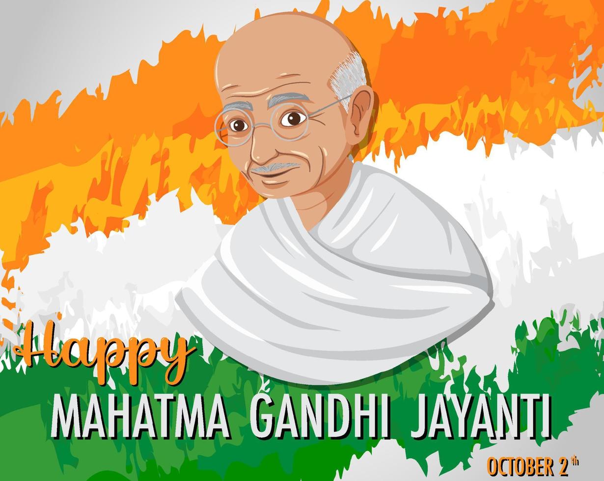 cartel del día de mahatma gandhi jayanti vector