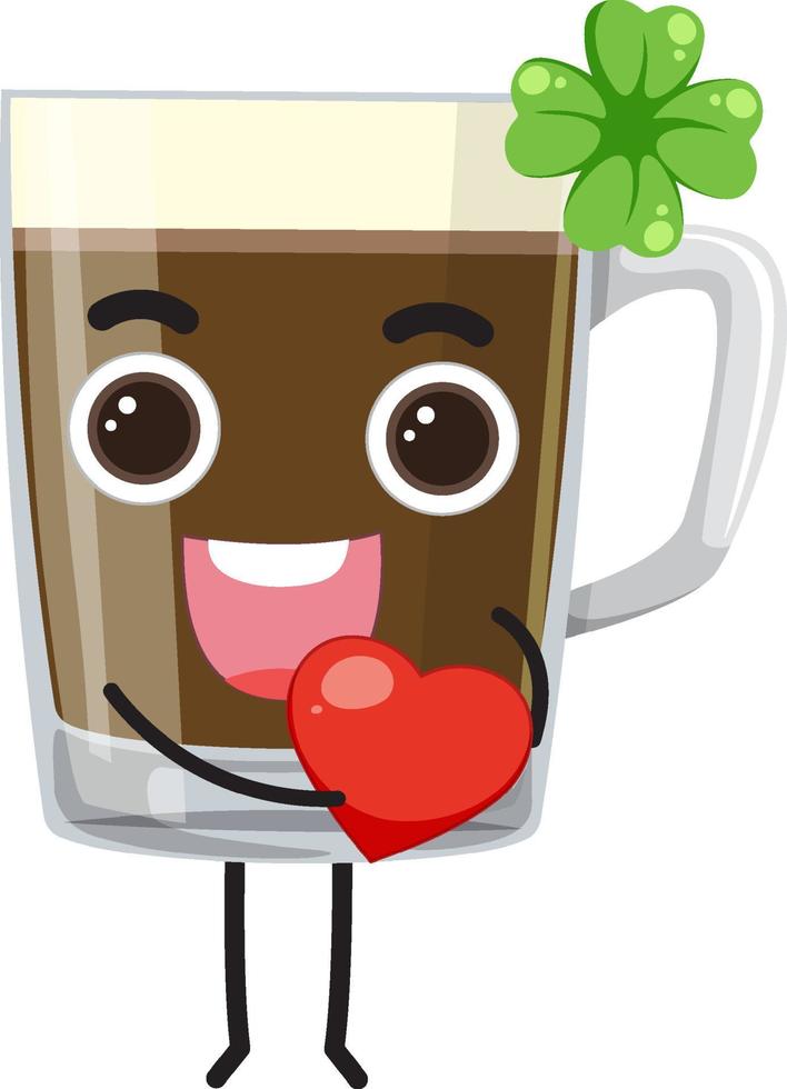 Coffee cup with face expression vector