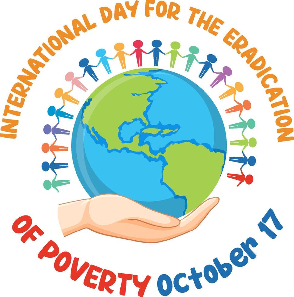 International day for the eradication of poverty vector