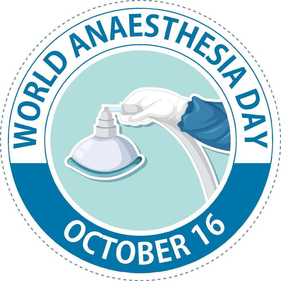World Anaesthesia Day Logo Concept vector