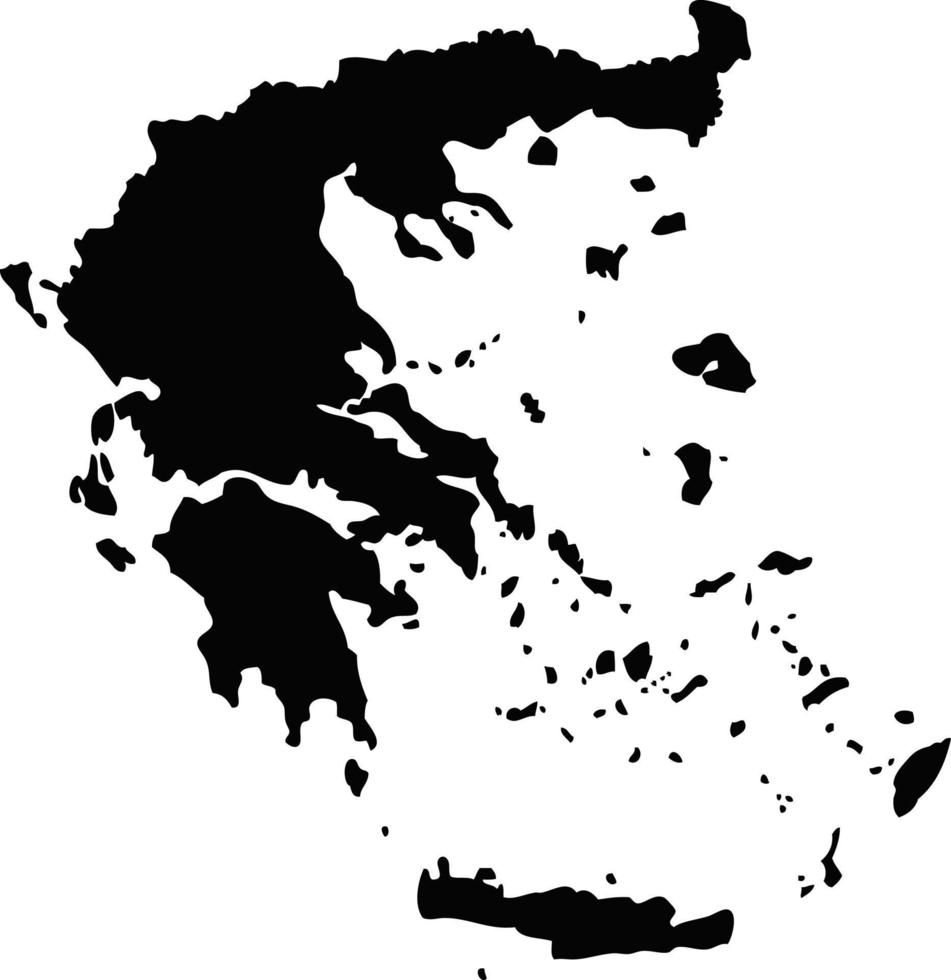 mapa de europa grecia mapa vectorial estilo minimalista dibujado a mano. vector