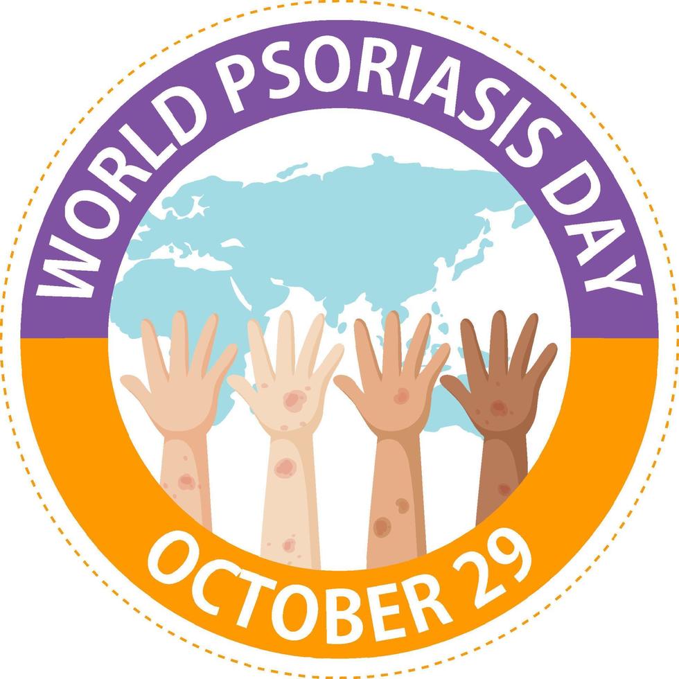 World Psoriasis Day Banner Design vector