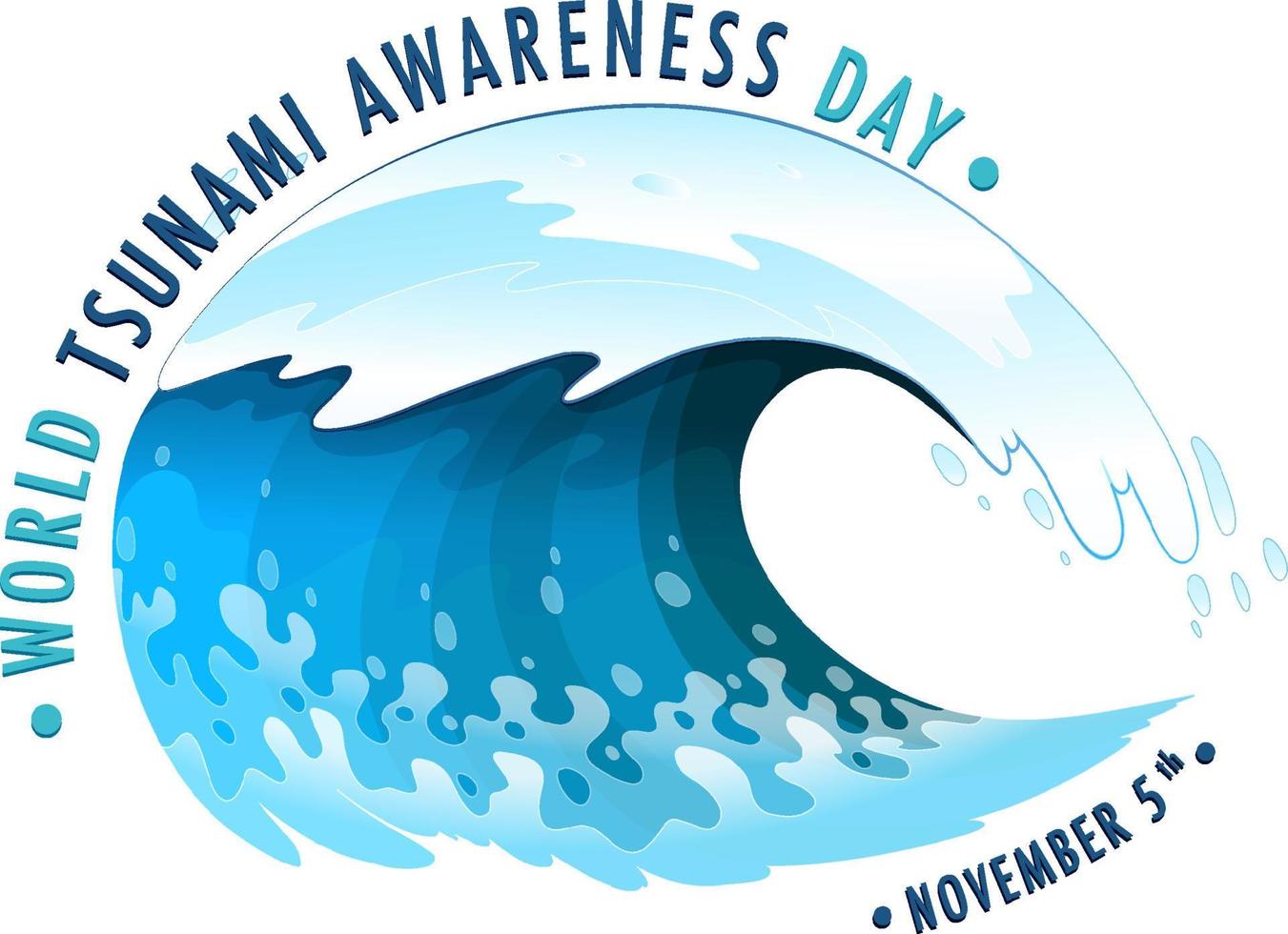 diseño de banner del día mundial de concientización sobre tsunamis vector