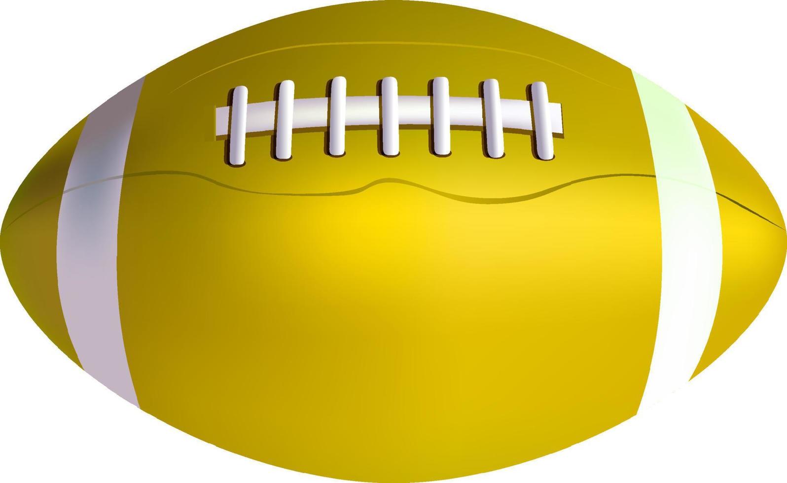 3D Rugby Ball Isolated vector
