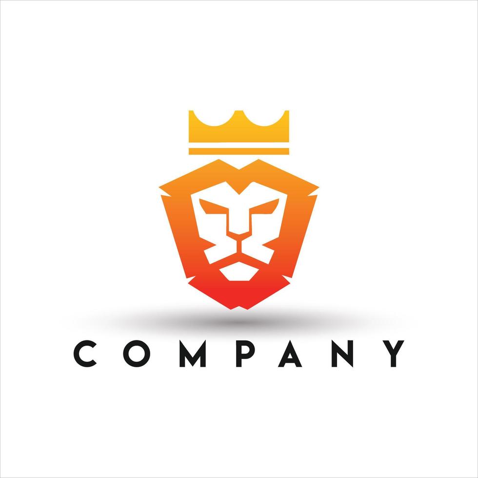 Royal Lion Crown Logo Design vector