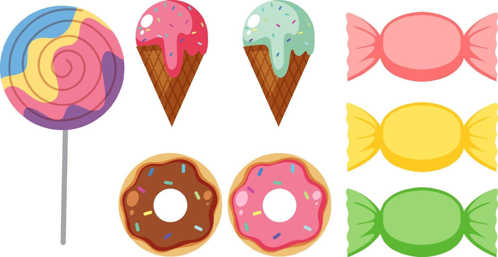 Food and dessert seamless pattern vector