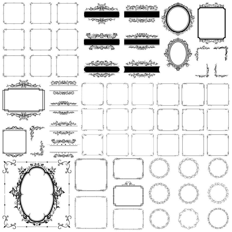 Frame design vector set