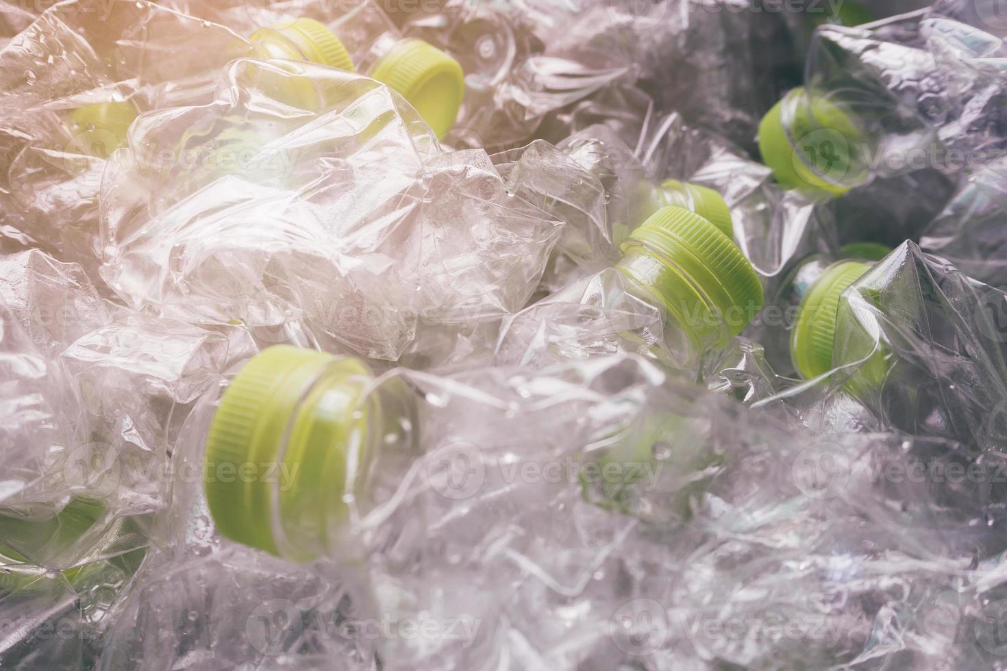 plastic bottles recycle background concept photo