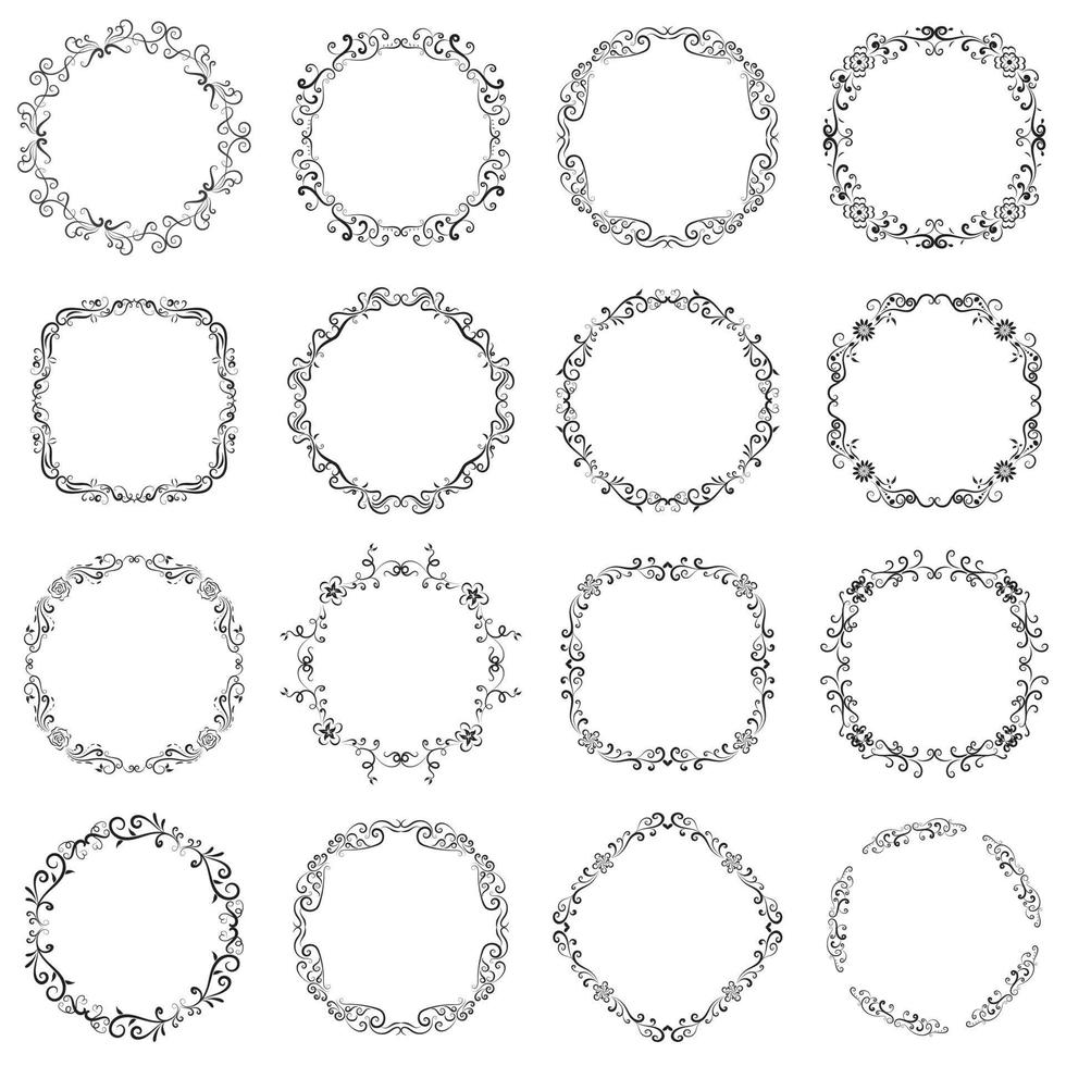 Vintage frame calligraphic element vector
