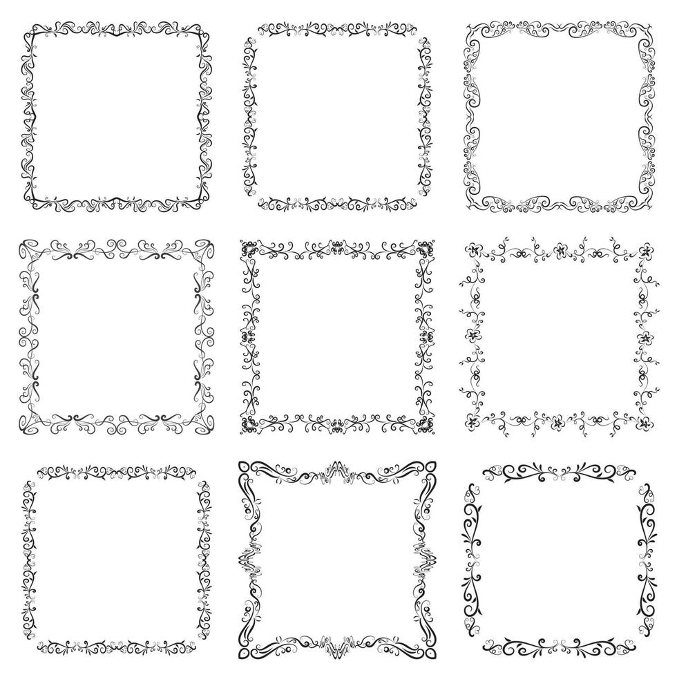 Vintage frame calligraphic element vector
