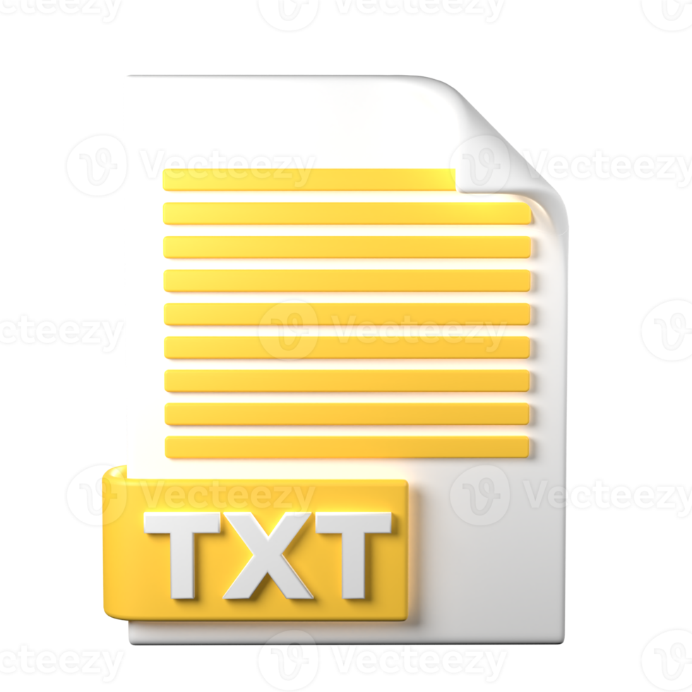 TXT archivo tipo re representación en transparente antecedentes. ui ux icono diseño web y aplicación tendencia png