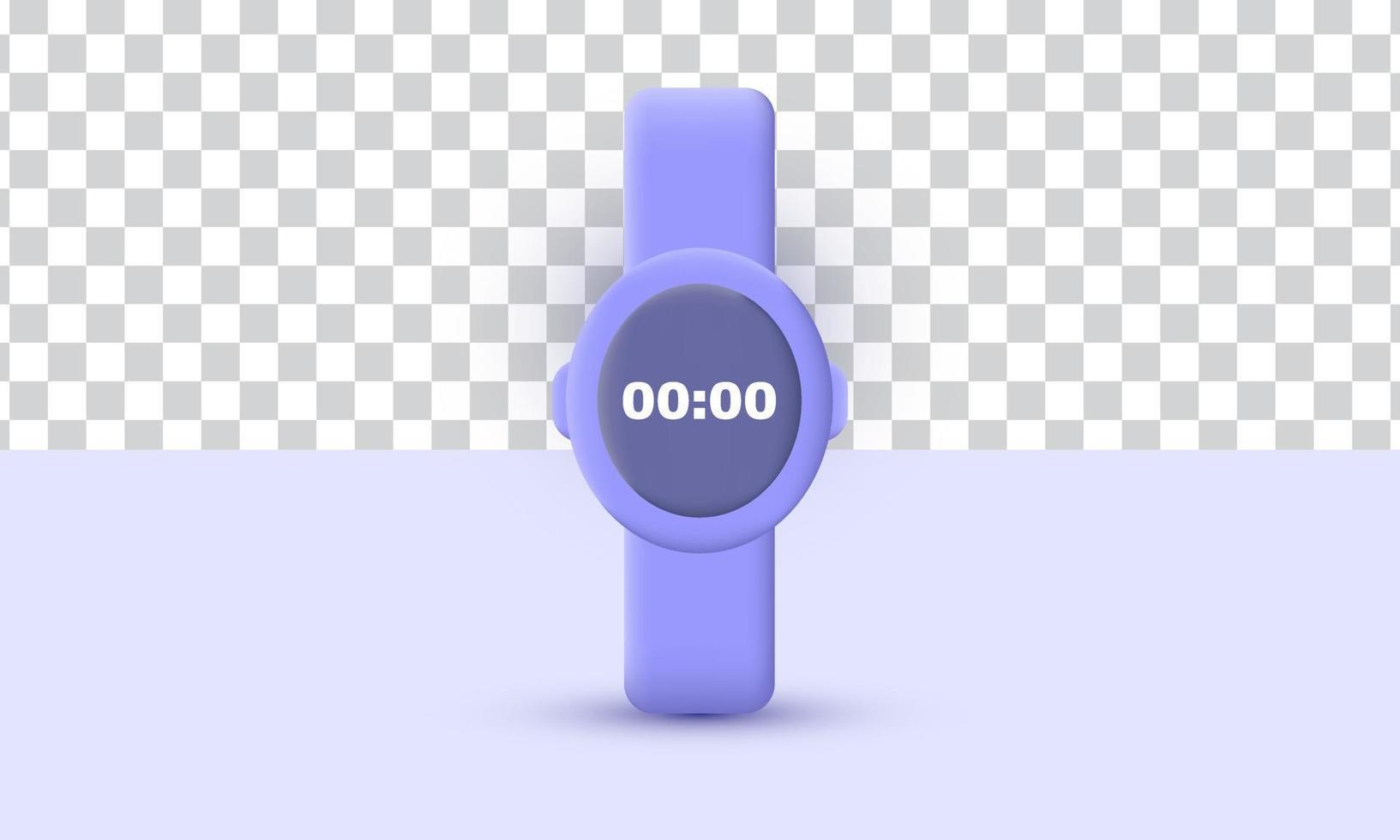 único realista inteligente reloj dispositivo tecnología 3d diseño aislado en vector